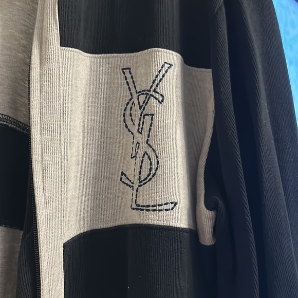 YSL VINTAGE STRIPED ZIPPER JACKET - Picture 2 of 5